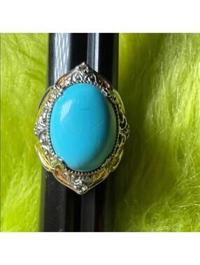 Sterling Silver Turquoise Ring – Stamped 925 NH